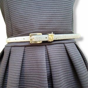 White/Black Spotted Thin Belt